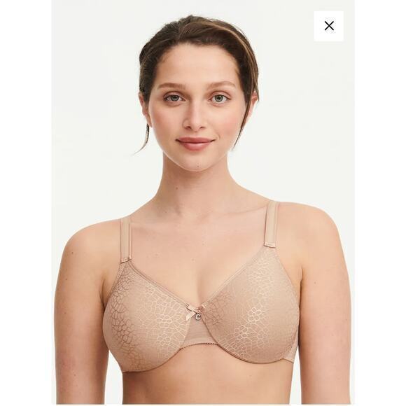 Chantelle 32DDD Bra C Magnifique Seamless Unlined Minimizer Nude Sand Adjustable - Picture 1 of 9